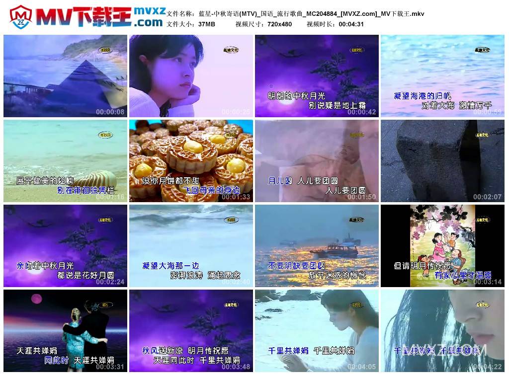 蓝星-中秋寄语(MTV)_国语_流行歌曲_MC204884